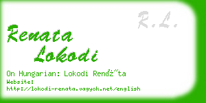 renata lokodi business card
